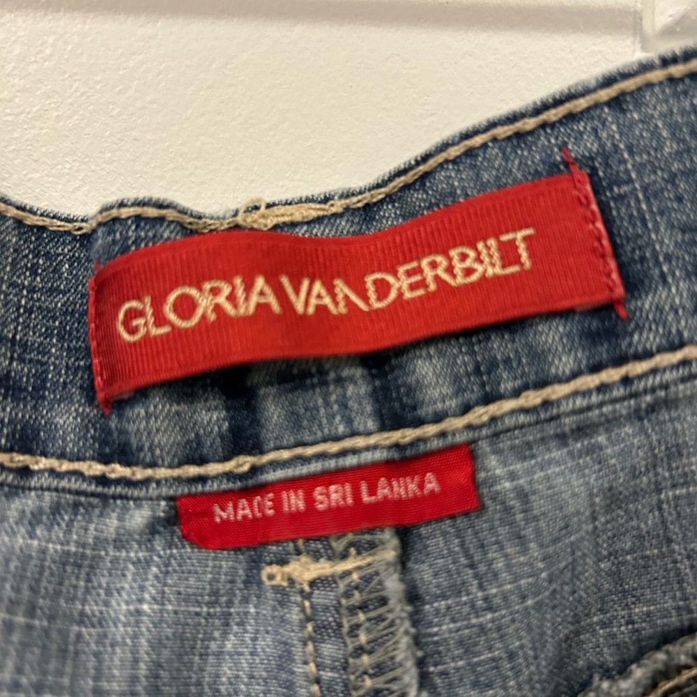 Vintage Gloria Vanderbilt A line denim skirt size 8-10 - Picture 3 of 3